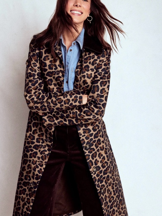 Boden Jackets & Blazers - Boden Lancaster Leopard Print Mac Coat in Size US 8